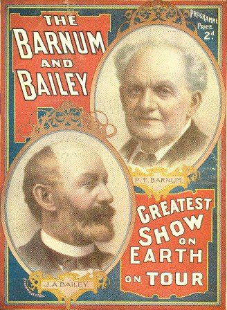barnum circus greatest earth bailey vintage founded posters pt