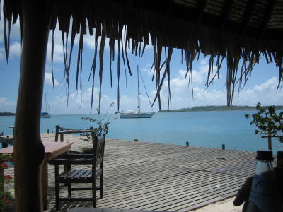 Mmm mmm. This is the life! And that's our boat out there.