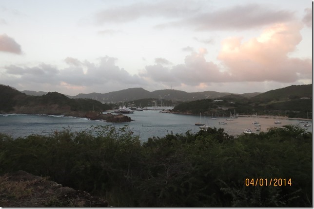 English Harbour From Charlotte Point.  Sunset