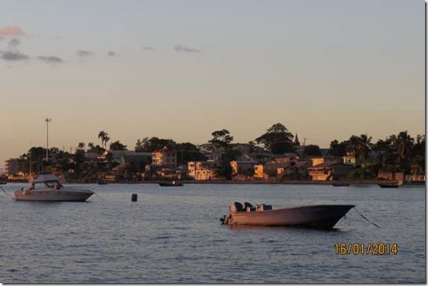 blogEvening light off the anchorage at Roseau