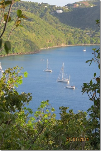View of Anchorage at Petite Anse d'