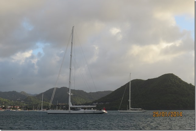 Some very smart yachts in Rodney Bay.