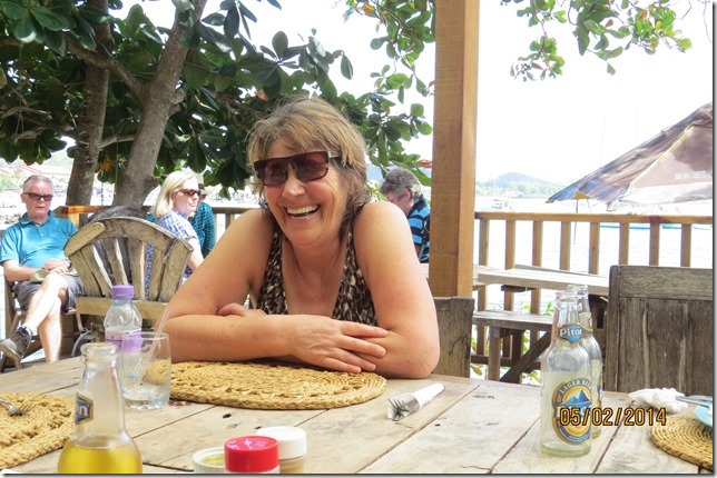 Lunch at Pigeon Island after the first Rum Punch