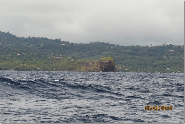 Sailing down the windward side of Granada