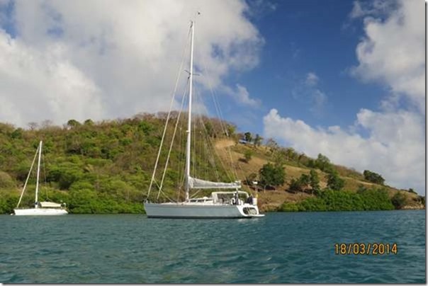 betasmallAcedo anchored off Petit Calivigny in Clarkes Court Bay