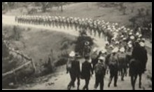 Marching towards Hassan's Walls outside Lithgow
