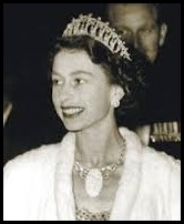 QEII in Andamooka pearl in 1954