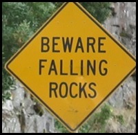 beware falling rocks