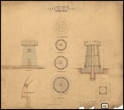 800px-Cape_Capricorn_Tower_-_Structure,_1874 1st lighthouse