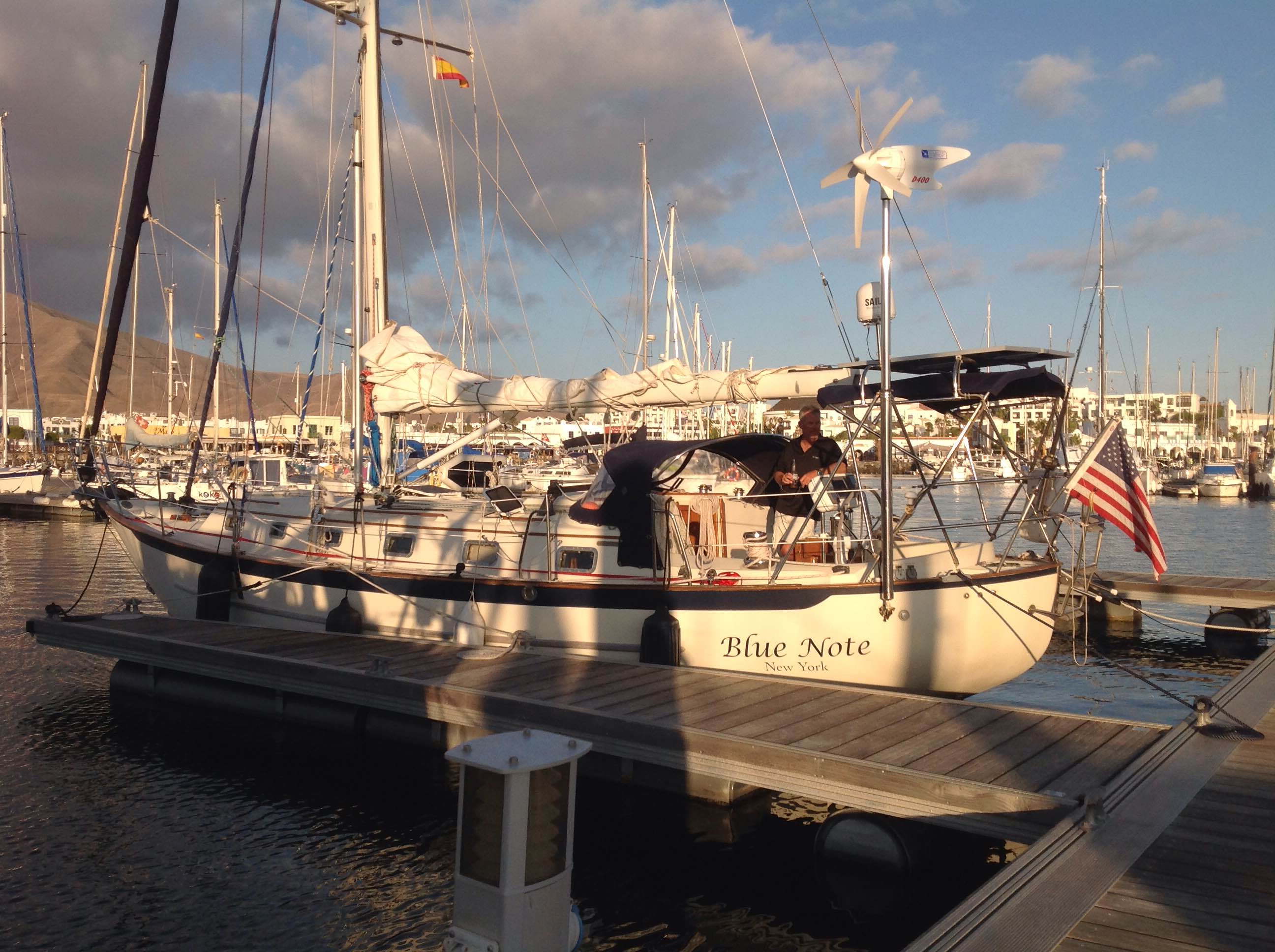 Blue Note at the marina in Rubicon on Lanzarote