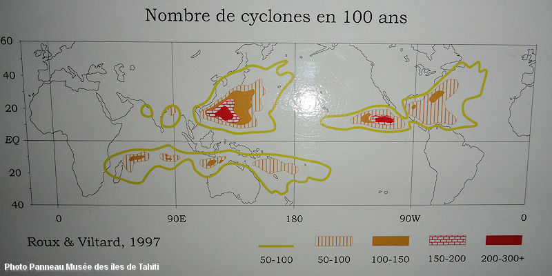Cyclones Océan Pacifique 100 ans