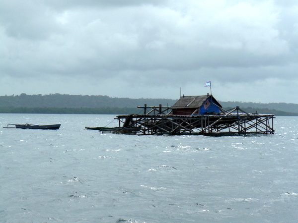 Arriving in Saumlaki - a fishing hut to be avoided