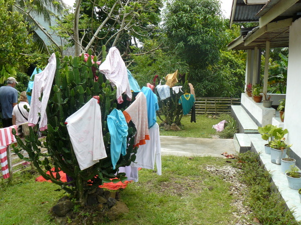 Any spot can be used to hang your washing