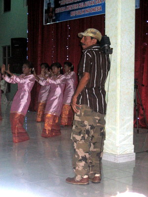 Lovely dancers and an interesting looking cameraman