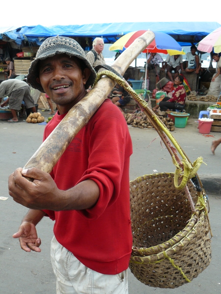 Nice chap at the market.  he wanted his photo taken.