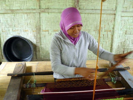 Weaving, in one of the local villages