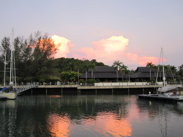 Rebak marina at sunset