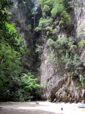 A peaceful beach having traversed the Emerald cave