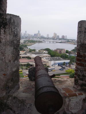 View from the fort over Cartagena.
