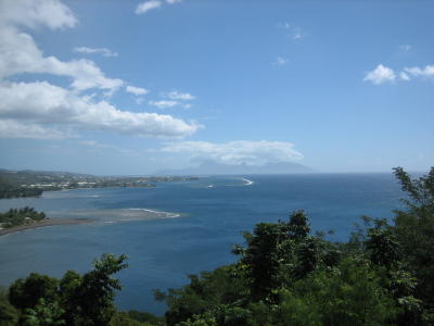 View of Papeete looking towards Moorea