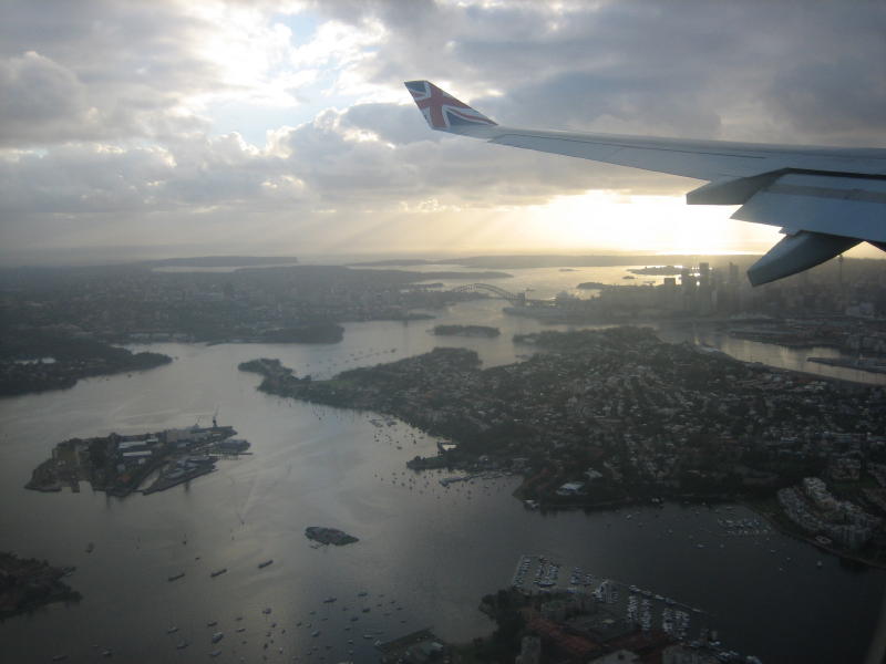 Flying into Sydney