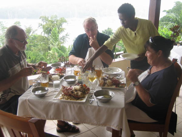 Sunday lunch - messy mud crabs.