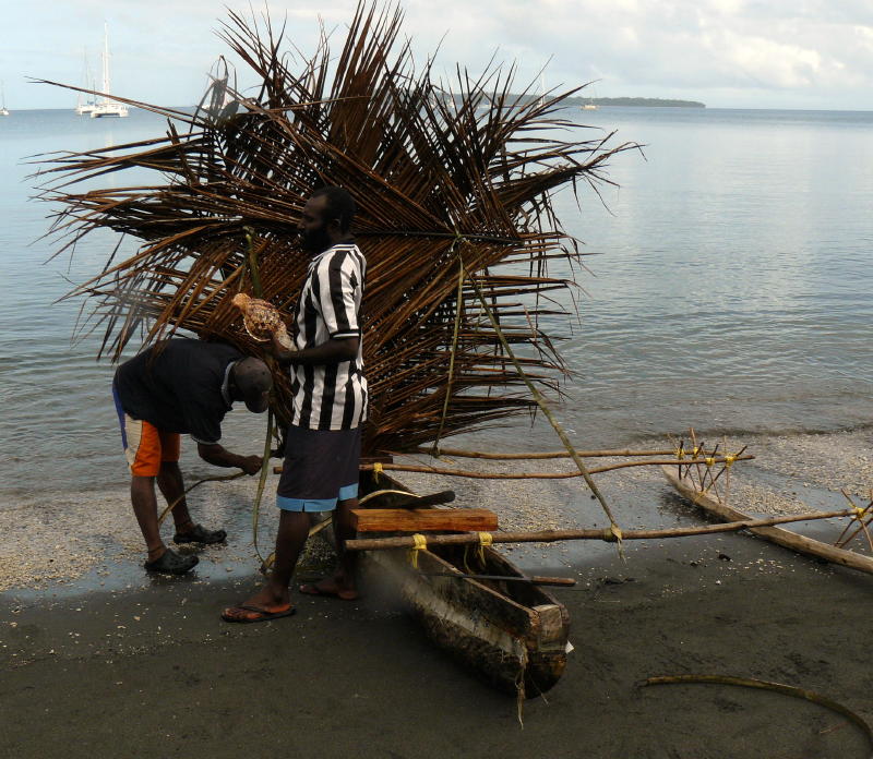 Final preparation of the sail.