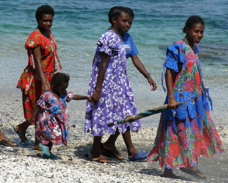 Some of the lovely dresses traditional in Vanuatu.