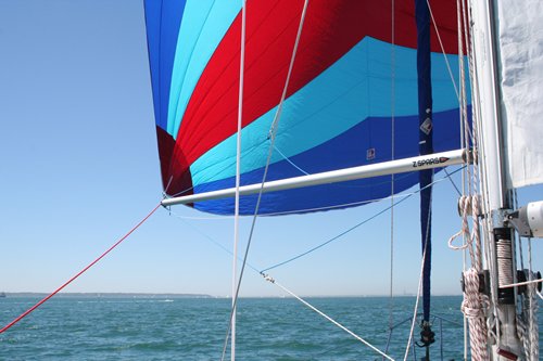 Spinnaker run down the Solent