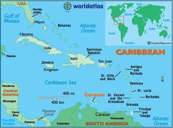 Image result for Curacao map