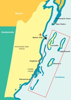 Image result for belize cayes map