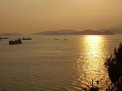 Sunset over Victoria Harbour, Hong Kong