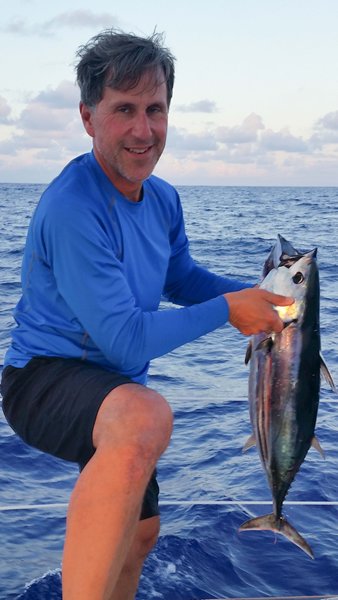 Jon with the tuna catch