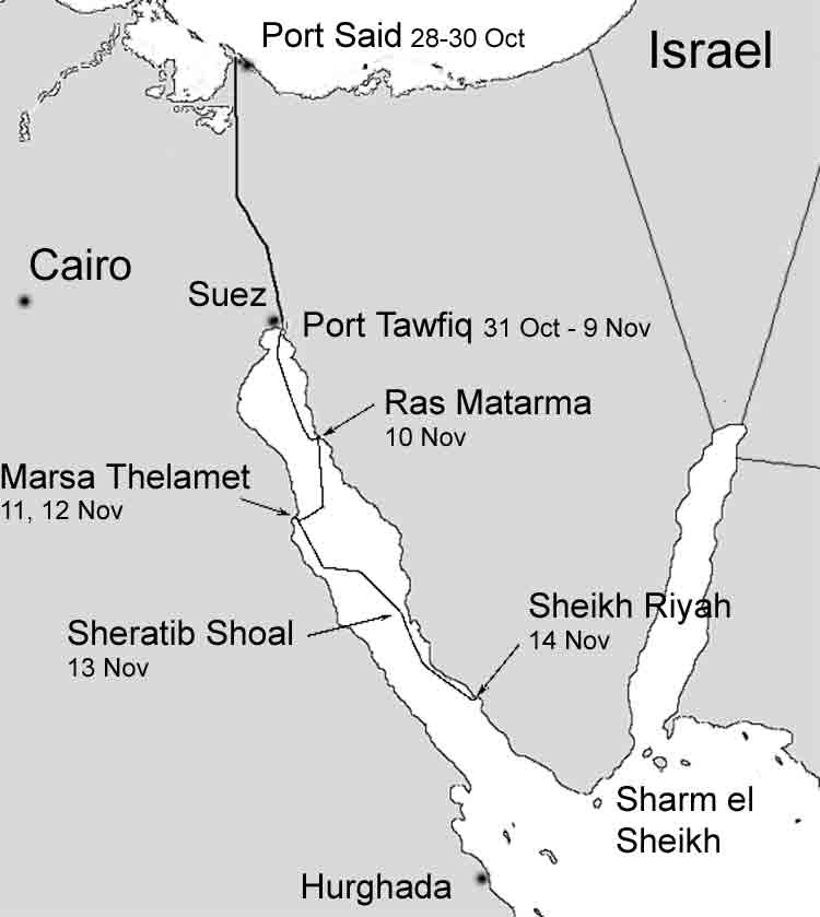 Mystic of Holyhead (successor to Lynn Rival) - Routemap